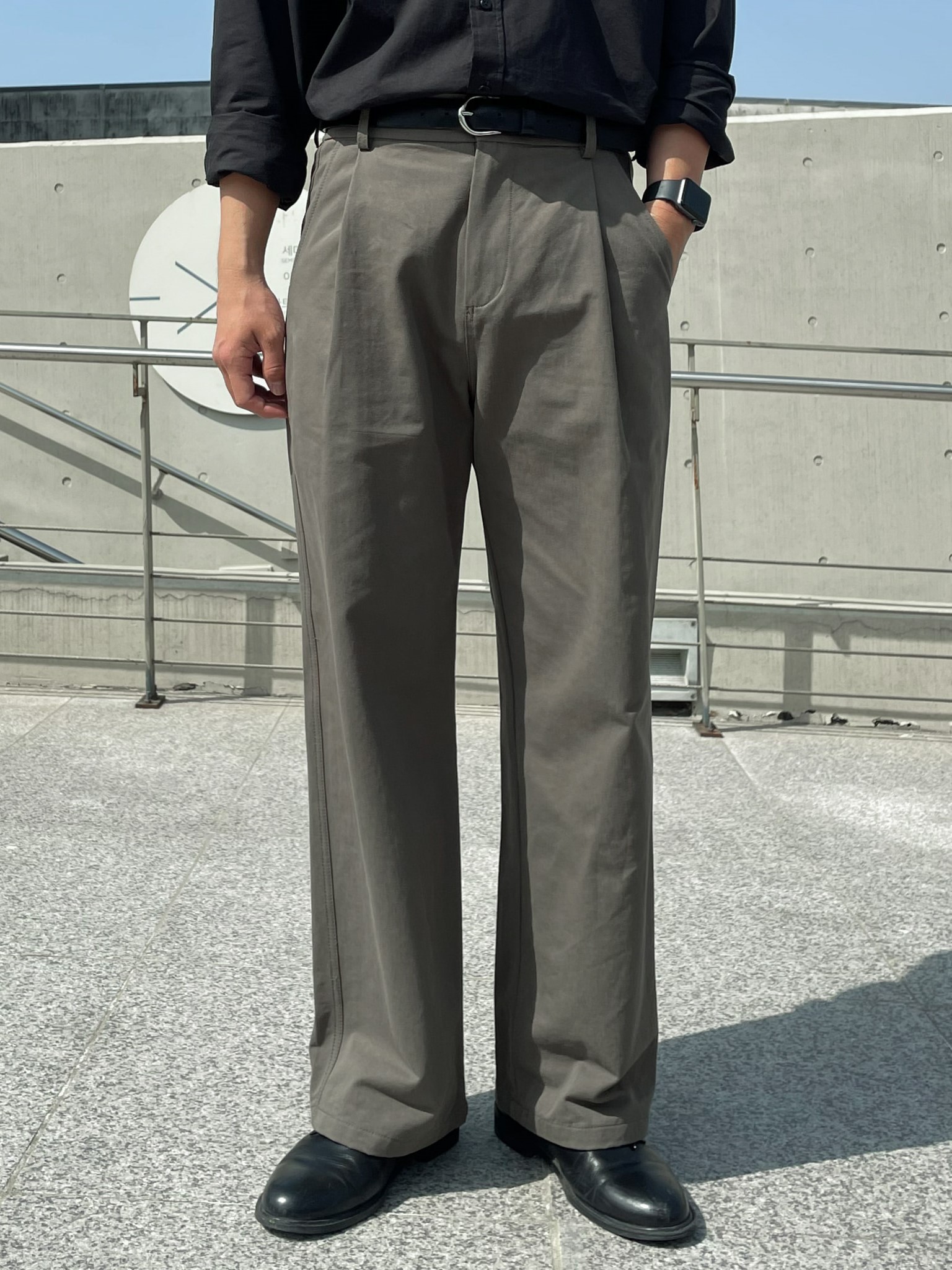 one-tuck cotton pants (5color)