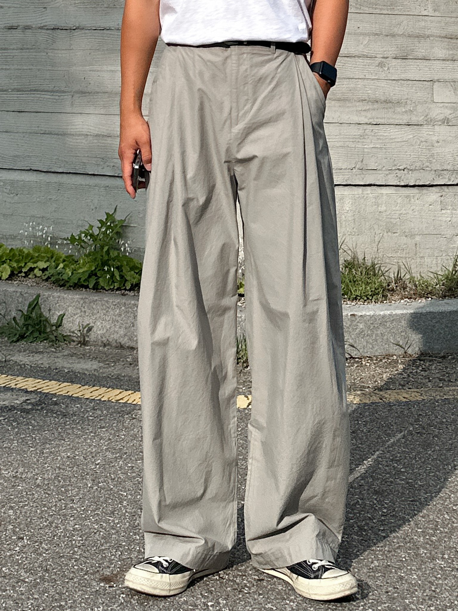 side two-tuck chino pants (3color)