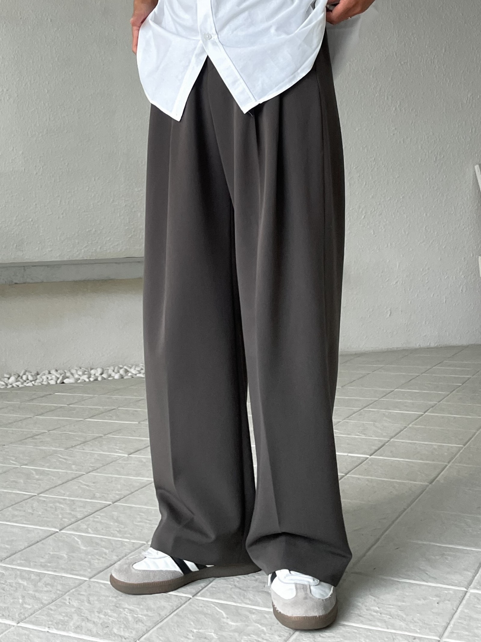 olan pin-tuck wide slacks (6color)