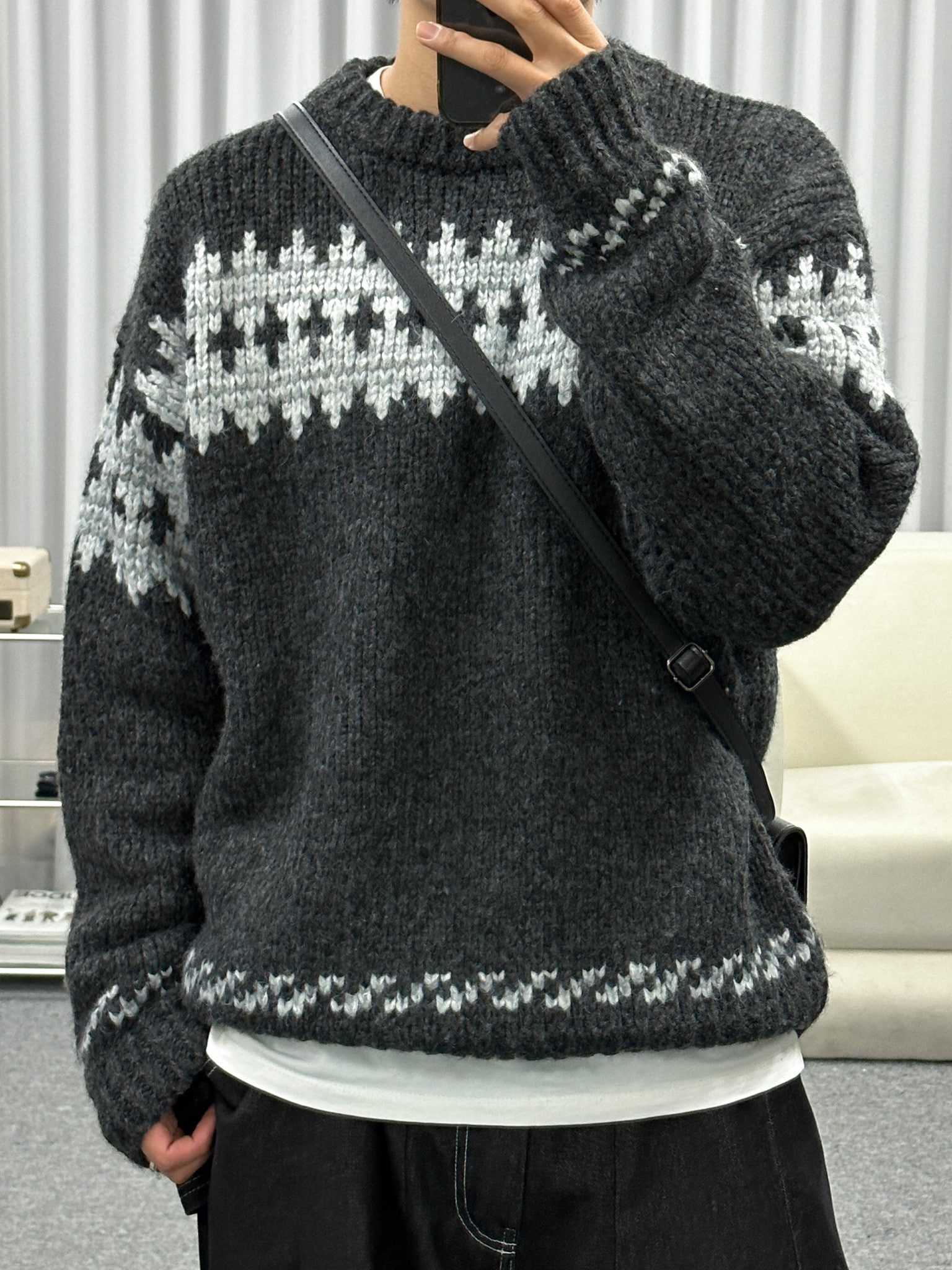 nordic wool round knit (4color)