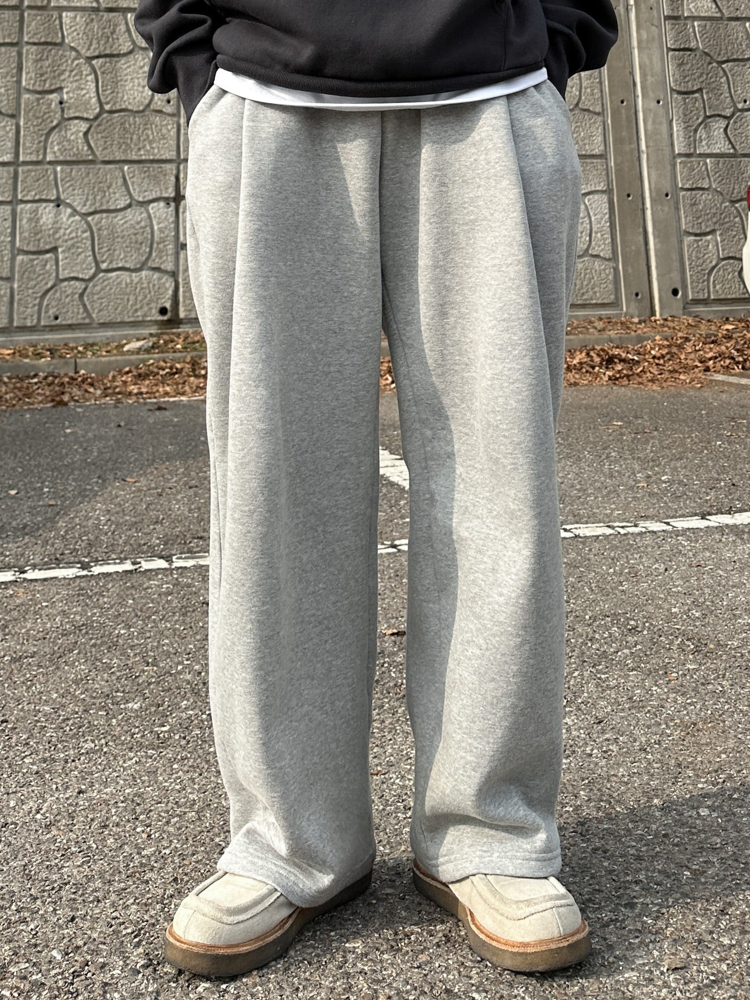 f/w BF one-tuck wide training pants (3color)