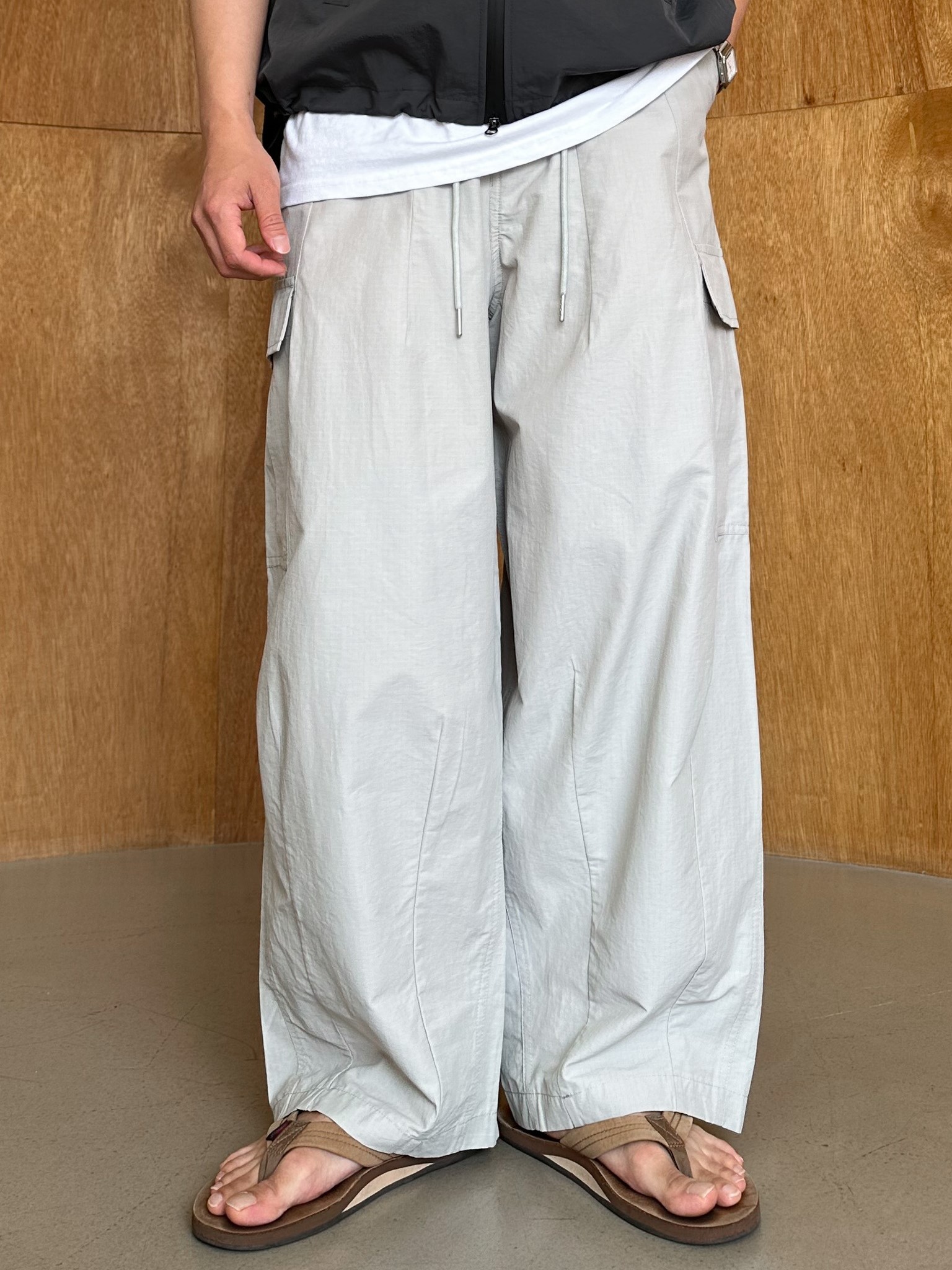 lapin real wide cargo pants (3color)