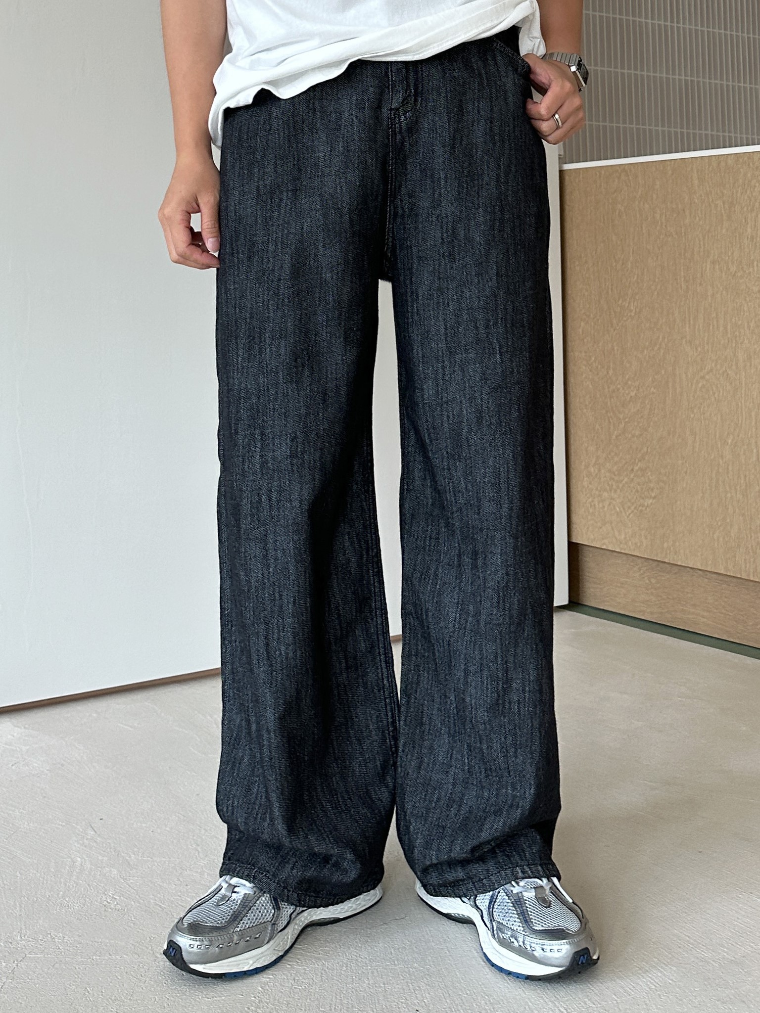 2307 linen denim pants (2color)