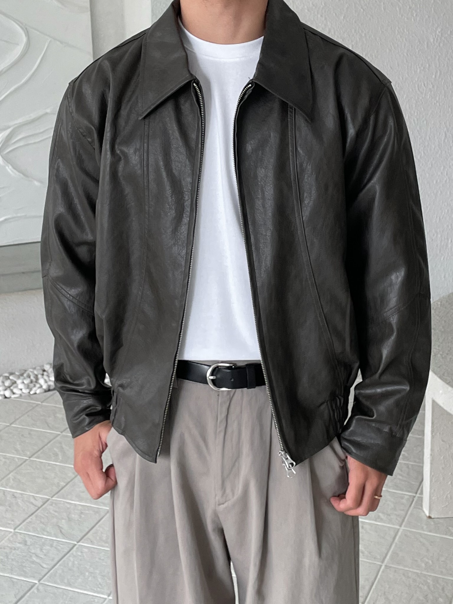 drizzler leather jacket (3color)